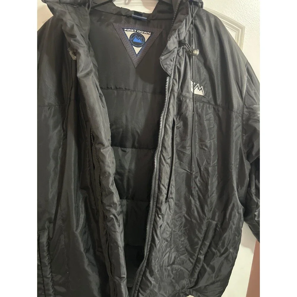 First Down Vintage Men's Down Puffer Jacket Parka size XL Winter Ski Hooded